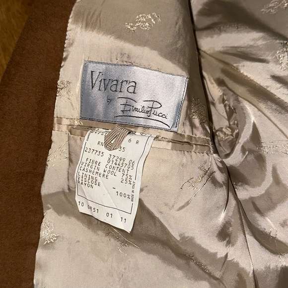 Vivara By Emilio Pucci Wool Cashmere Blazer - Picture 12 of 15